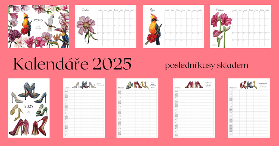 Originální autorské produkty kalendáře 2025